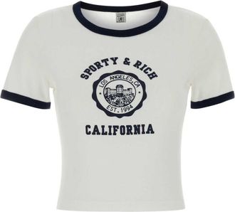 Sporty & Rich White Graphic Crew Neck T-Shirt