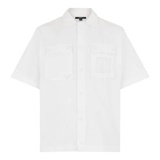 Diesel Short Sleeve Shirts, male, White, Size: XL Short Sleeve Shirt