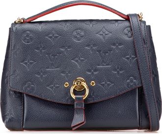Louis Vuitton Pre-owned Womens Lockme Crossbody Embossed Leather - Dark Blue - One Size