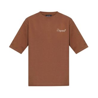 Dsquared2 T-Shirts, male, Brown, Size: M Signature Loose Fit T-Shirt