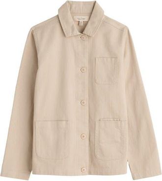 Seasalt Cornwall Reading Rocks Denim Jacket in Limestone at Nordstrom, Size 16 Us