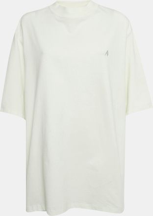 The Attico Light Green Cotton Kilie Mock Neck T-Shirt