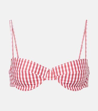 Faithfull The Brand Farrah gingham bikini top