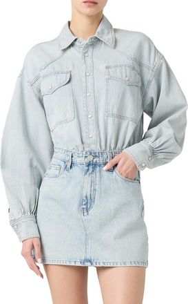 Blank NYC Long Sleeve Denim Minidress in Piece By Piece at Nordstrom Rack, Size X-Small