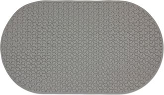 Lewis's PVC Oval Bathmat - Grey | TJ Hughes