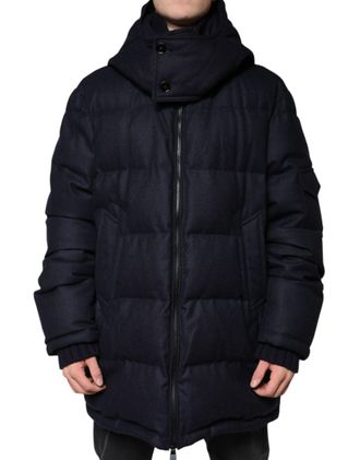 Dolce & Gabbana Mens Long Sleeve Padded Jacket Model Jkt3781 - Dark Blue Nylon - Size EU 50 (Mens)