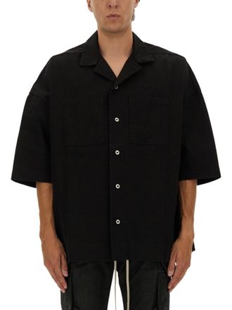 Rick Owens Black Oversized Solid Shirt