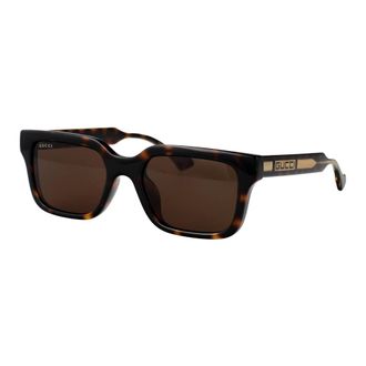 Gucci Zonnebrillen - Heren - Zonnebrillen - Bruin - 55 MM - Accessoires