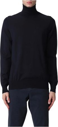 Paolo Pecora Turtlenecks, male, Blue, Size: 2XL High Neck Sweater