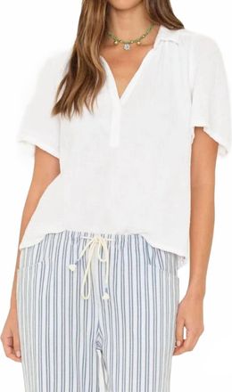 Xirena Rylee Short Sleeve Top In White
