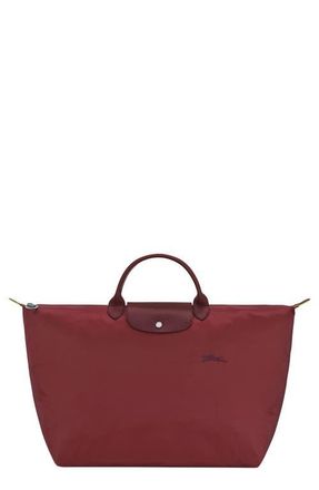 Longchamp Large Le Pilage Travel Bag in Pomegranate at Nordstrom