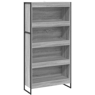 vidaXL Estanter&iacute;a Para Libros 2 Pcs Gris Sonoma 80 X 30 X 155 Cm Vidaxl