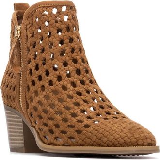 Xti Womens Block Heel Braided Style Ankle Booties
