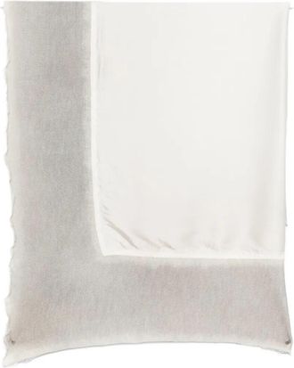 Avant Toi Bicolor Double Foulard Scarf With Destroyed Edges 110X110