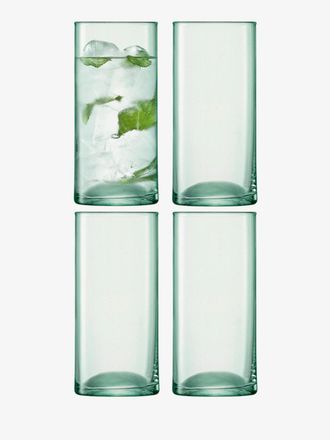 LSA International Mundgeblasene Highball Gl&auml;ser Canopy 350ml Recycelt x 4