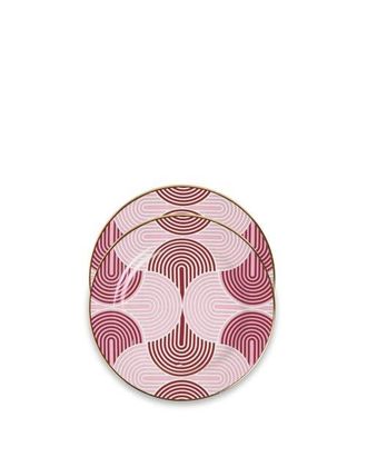 La DoubleJ Dessert Plates Set Of 2 Slinky Red at Nordstrom