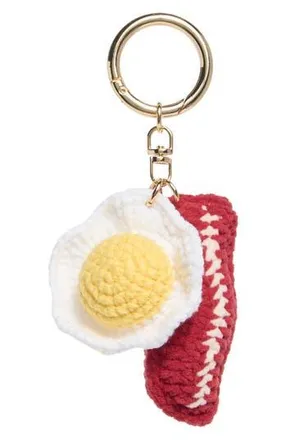 Leith Bacon and Egg Bag Charm in White Multi at Nordstrom Rack