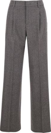Pantaloni Torino lola Grey Pants With Belt Loops In Wool And Cashmere Woman