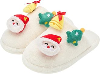 Generic Ladies Slippers Winter Footwear With Elevated Platform Sole Indoor Outdoor Comfortable Soft Warm Cozy Shoes Cozy House Slippers For Women(White, 7-8)