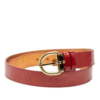 Louis Vuitton Pre-owned Belts, female, Red, Size: ONE SIZE Pre-owned Monogram Vernis Standard Belt