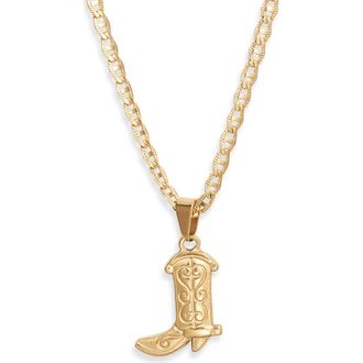 Vidakush Rodeo Princess Pendant Necklace in Gold at Nordstrom, Size 14