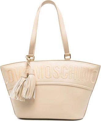 Love Moschino Borsa tote con nappa - Toni neutri