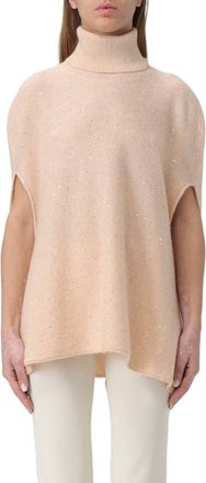 Fabiana Filippi Cashmere Blend Turtleneck Sweater In Cipria