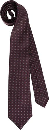 Kiton Accessoires, Heren, Paars, ONE Size, Gepatroneerde zijden stropdas