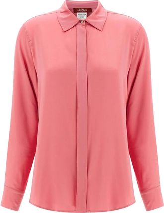 Max Mara Overhemden, Dames, Roze, M, Satijn, Xero Shirt