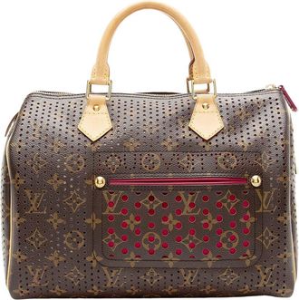 Louis Vuitton Vintage Limited Edition Monogram Perforated Speedy 30 Satchel (Authentic Pre-Loved)