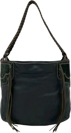 Loewe Black Leather Shoulder Bag Tote Bag (Pre-Owned)