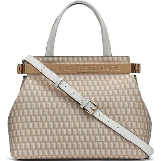 Karl Lagerfeld Jacqueline Satchel in Vanilla Khaki/winter White at Nordstrom