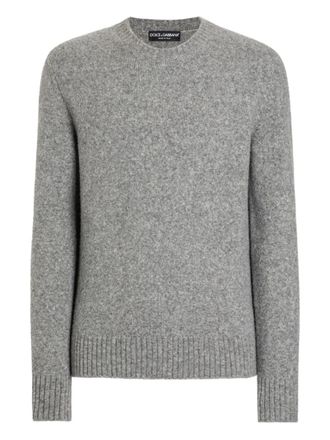 Dolce & Gabbana Long Sleeved Crewneck Sweater Origin: Italy Features Gray Long Sleeves Crewneck Ribbed Collar Ribbed Cuffs Composition 70% Virgin Wool, 30% Polyamide 