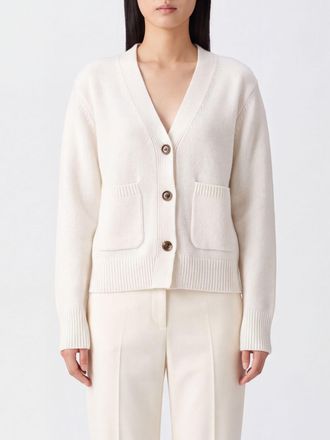 Lisa Yang 100% Cashmere V-Neck Cardigan with Ribbed Trims