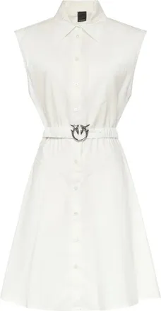 Pinko Shirt Dresses, female, White, Size: S Anaceta Abito Popeline