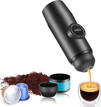 OEM Cafetera Espresso Inal&aacute;mbrica, Bomba De 15 Bares, Doble Espresso, Bater&iacute;a De 2000 Mah, Port&aacute;til