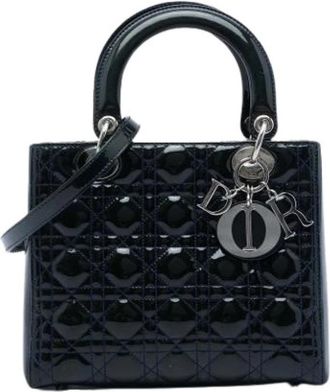 Dior Pre-owned Lady Dior Handbag - Dames - Vintage Handtas - Blauw - ONE Size - Leer - Vintage