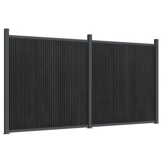 Berkfield Home Fence Panel Grey 353x186 cm WPC