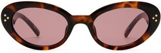 Le Specs Tootsie 53mm Cat Eye Sunglasses in Tort /Smokey Brown Mono at Nordstrom