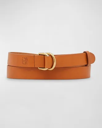 IL BISONTE Reversible Calf Leather Belt