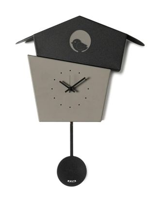 Arti & Mestieri birdhouse pendulum clock (45cm x 36cm) - unisex - Iron - OS - Black