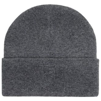 Knowledge Cotton Apparel Embossed Owl DL Wool Beanie M&uuml;tze - Unisex | grau/blau