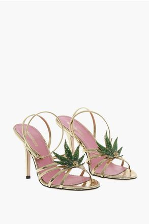 Dsquared2 Vegan Leather Ankle-Strap Sandals MARIJA with Rhinestone-Emb size 36