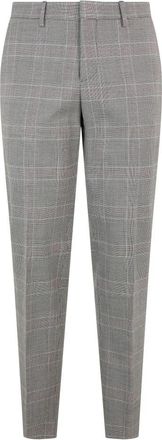 Moschino Slim Fit Broek in Visgraat - Heren - Slim Fit Broeken - Grijs - M - Wol - Broeken