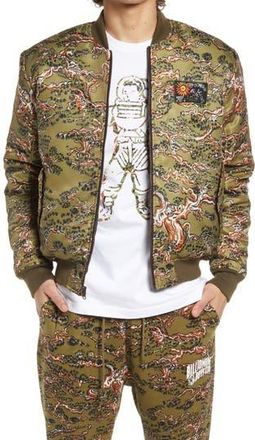 Billionaire Boys Club Mens BB Phoenix Reversible Bomber Jacket in Olive Drab at Nordstrom Rack, Size X-Large