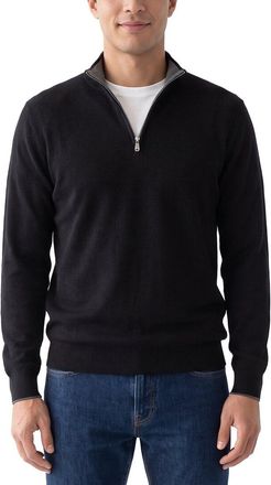 Raffi English Rib Wool-Blend 1/4-Zip Sweater