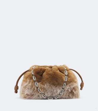 Loewe Flamenco Medium shearling pouch