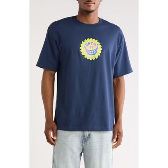 Vans Sharp Smile Cotton Graphic T-Shirt in Dress Blues at Nordstrom, Size Xx-Large