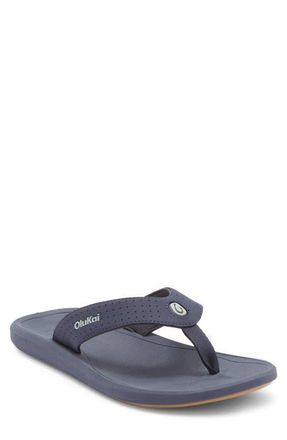 Olukai Ki Flip Flop in Trench Blue /Trench Blue at Nordstrom, Size 12