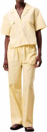 FRNCH Marina Short Sleeve Shirt In Butter